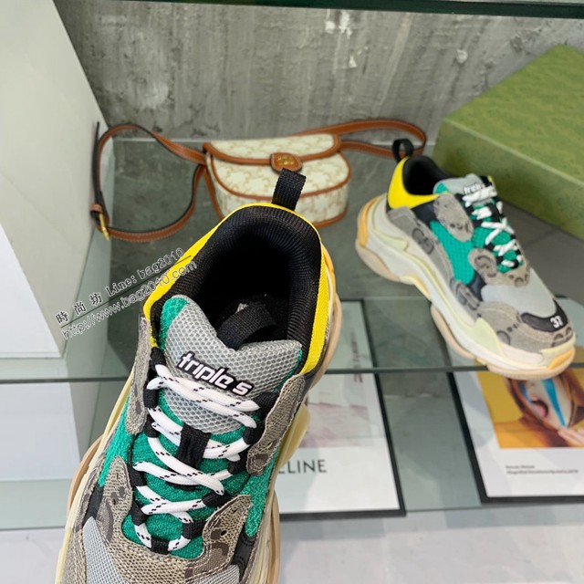 gucci男女款老爹鞋運動鞋 Balenciaga X gucci世紀大聯名老爹鞋 dx2627